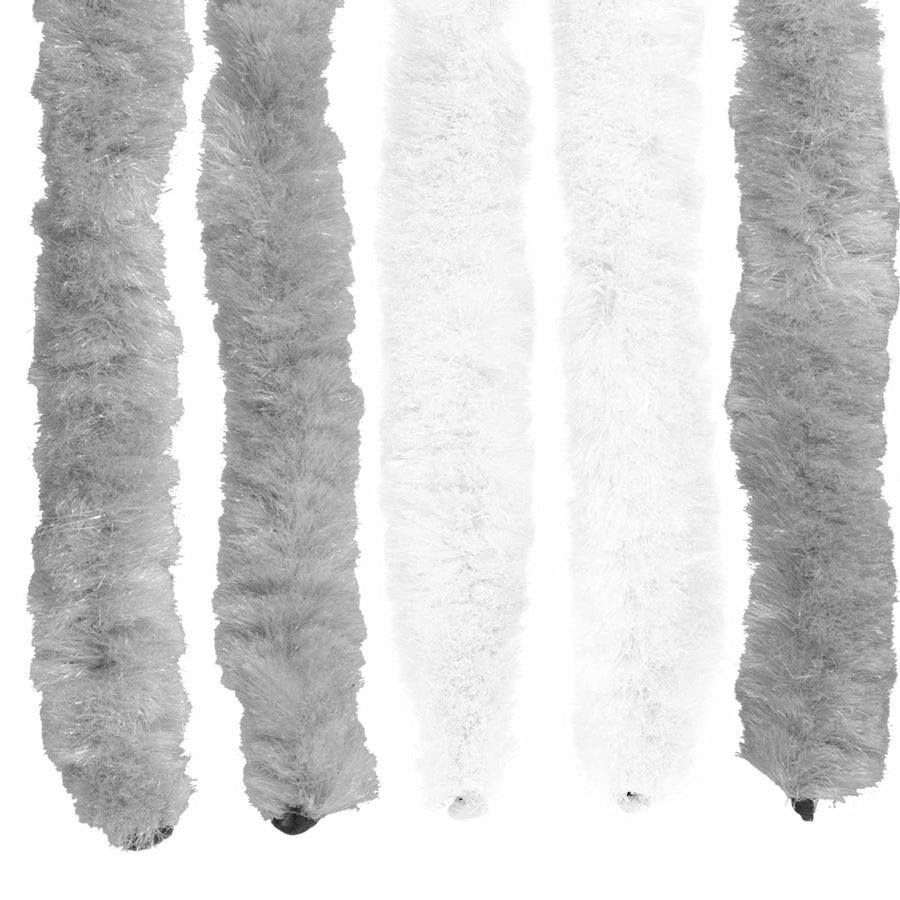 Insecten Gordijn Chenille Grijs en Wit 56 x 200 cm 100% PP