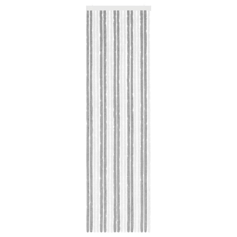 Insecten Gordijn Chenille Grijs en Wit 56 x 200 cm 100% PP