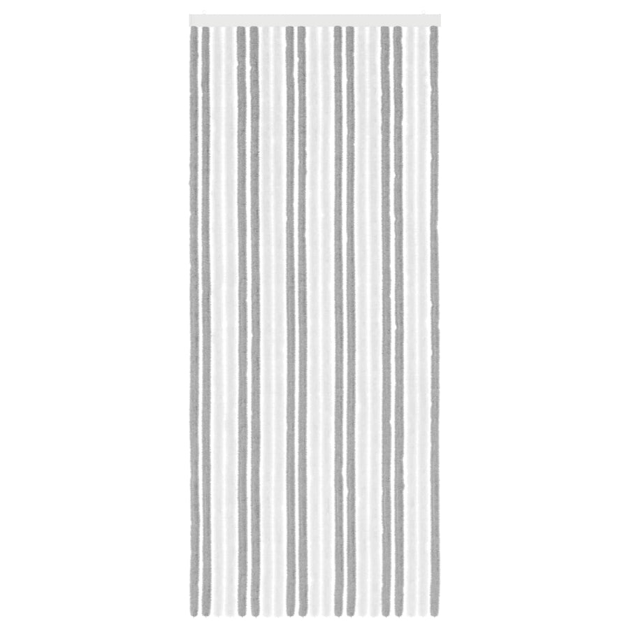 Insecten Gordijn Chenille Grijs en Wit 90 x 220 cm 100% PP