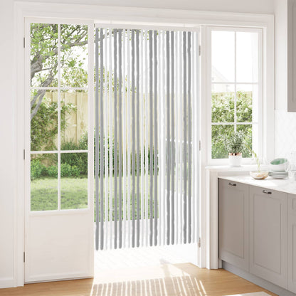 Insecten Gordijn Chenille Grijs en Wit 100 x 200 cm 100% PP