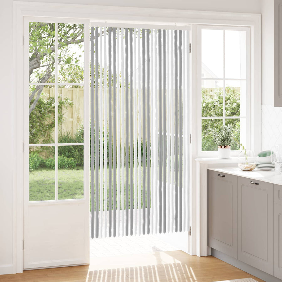 Insecten Gordijn Chenille Grijs en Wit 100 x 200 cm 100% PP