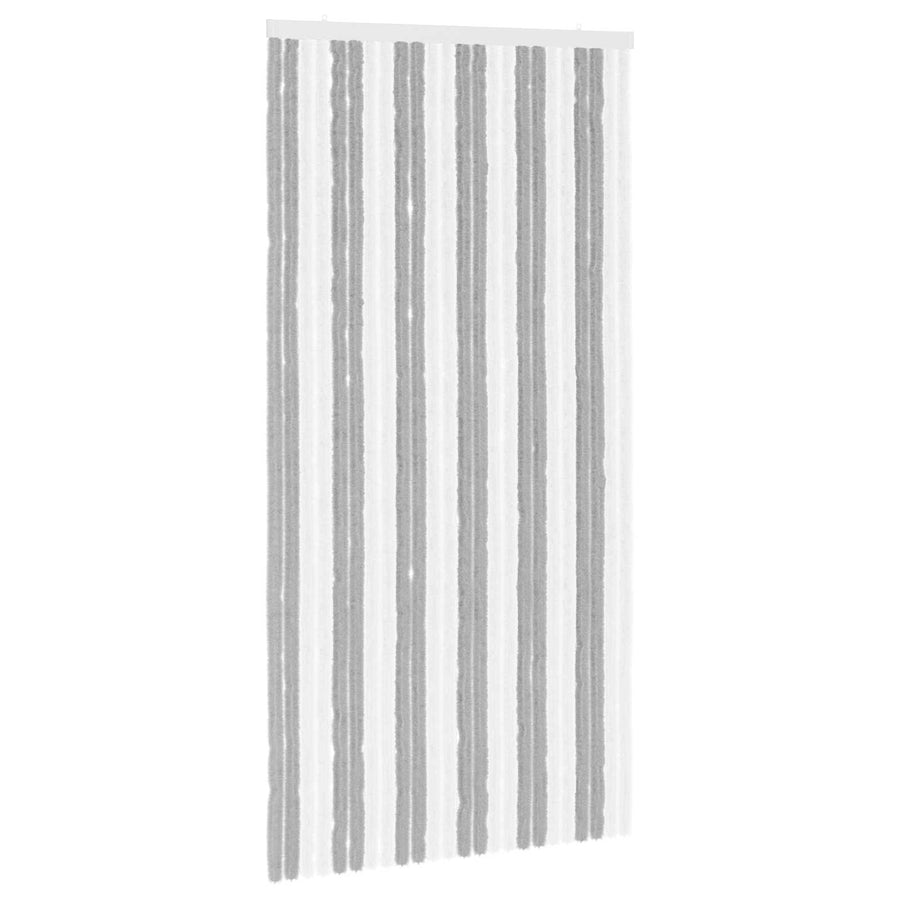 Insecten Gordijn Chenille Grijs en Wit 100 x 200 cm 100% PP