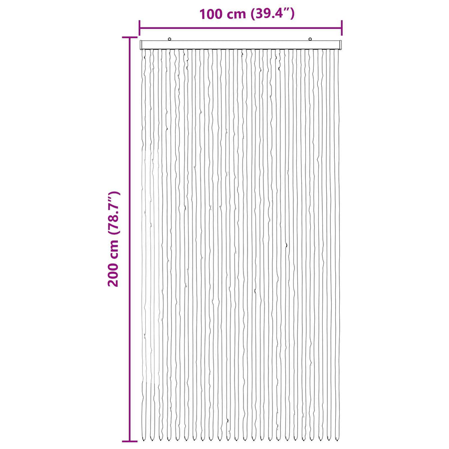 Insecten Gordijn Chenille Grijs en Wit 100 x 200 cm 100% PP