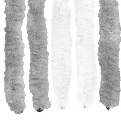 Insecten Gordijn Chenille Grijs en Wit 100 x 220 cm 100% PP