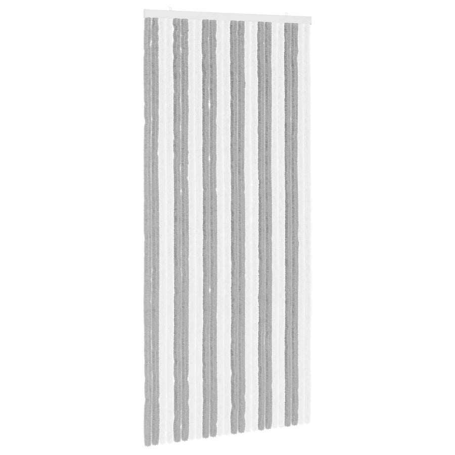 Insecten Gordijn Chenille Grijs en Wit 100 x 220 cm 100% PP