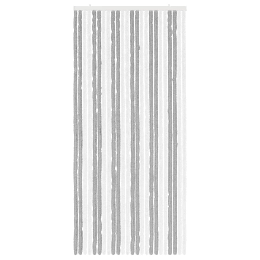 Insecten Gordijn Chenille Grijs en Wit 100 x 220 cm 100% PP