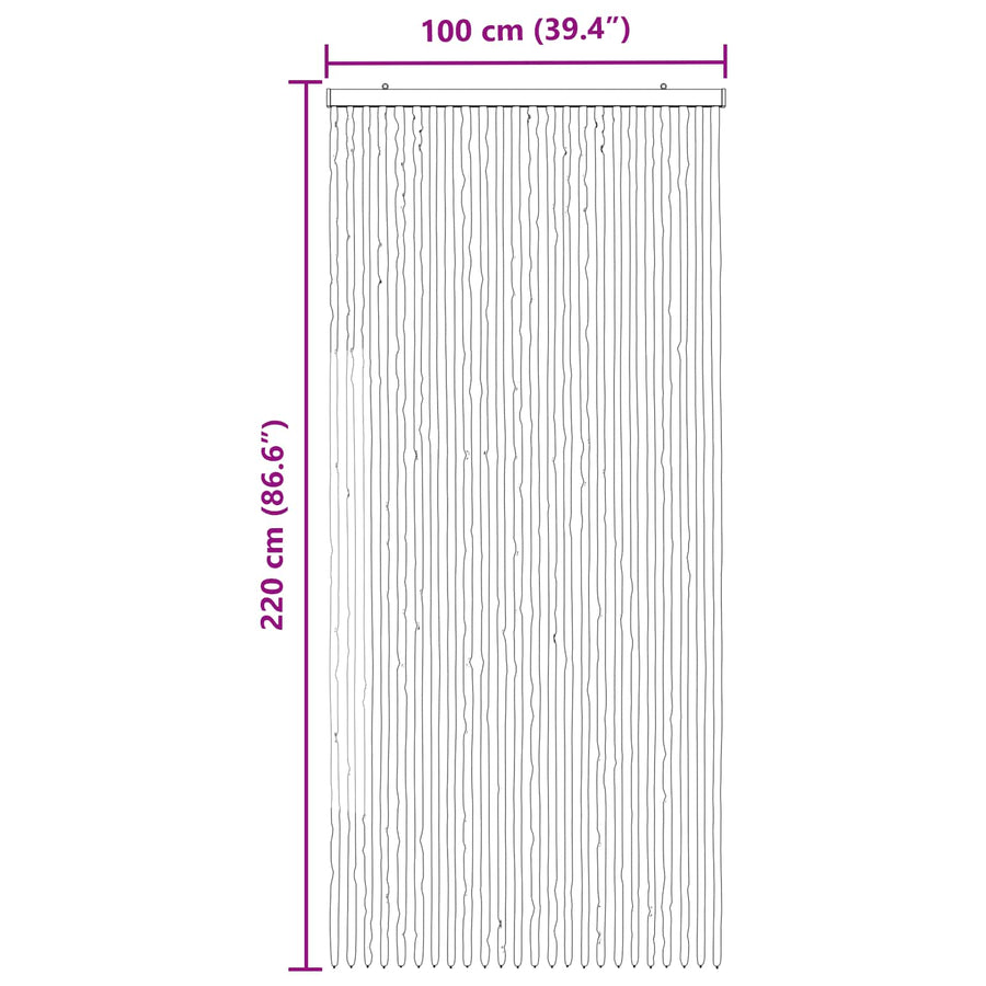 Insecten Gordijn Chenille Grijs en Wit 100 x 220 cm 100% PP