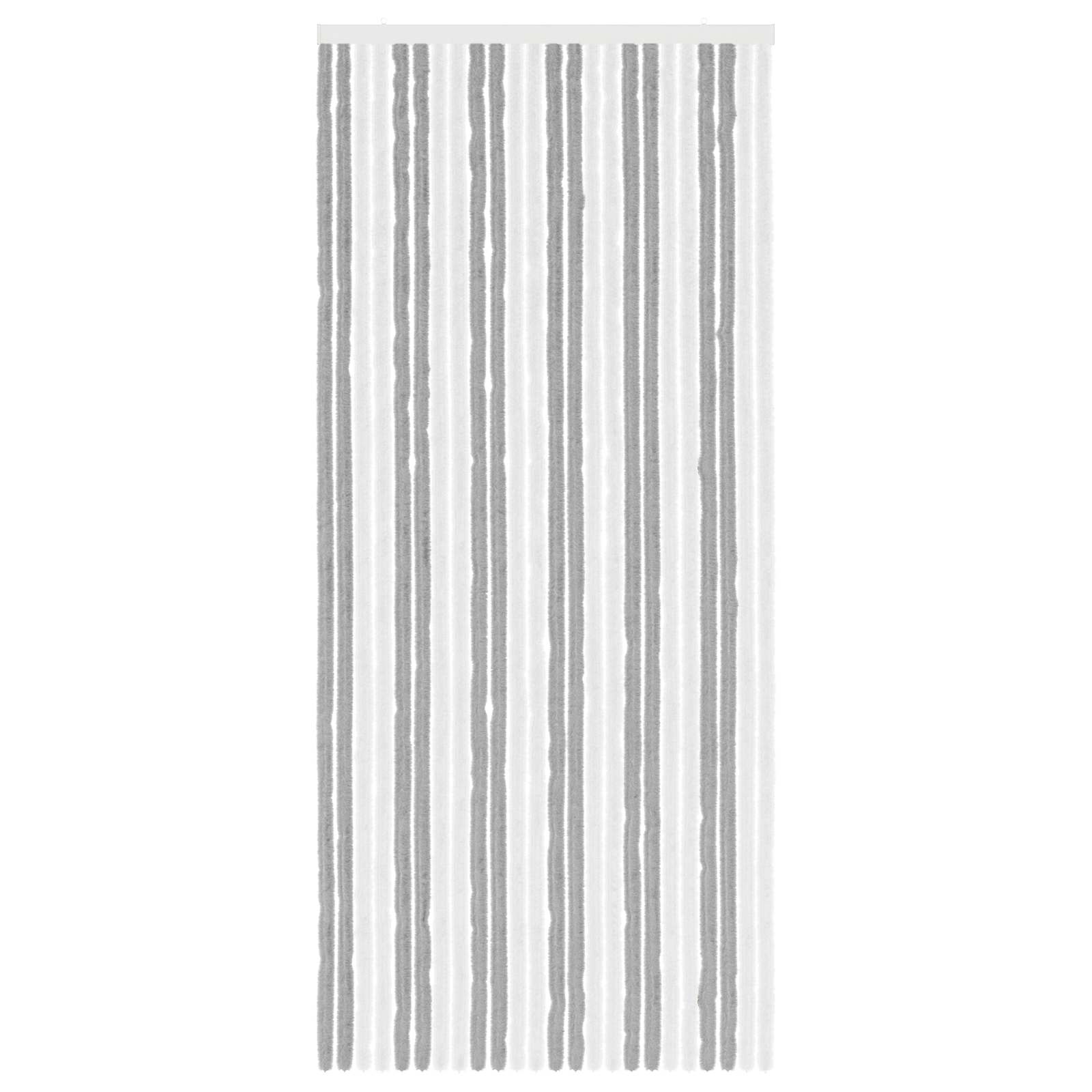 Insect gordijn Chenille Grijs en Wit 100 x 230 cm 100% PP