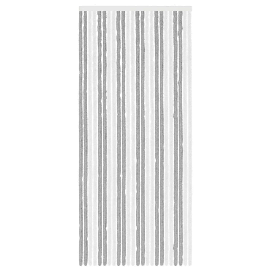 Insect gordijn Chenille Grijs en Wit 100 x 230 cm 100% PP