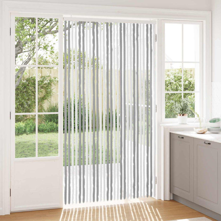 Insecten Gordijn Chenille Grijs en Wit 118 x 220 cm 100% PP