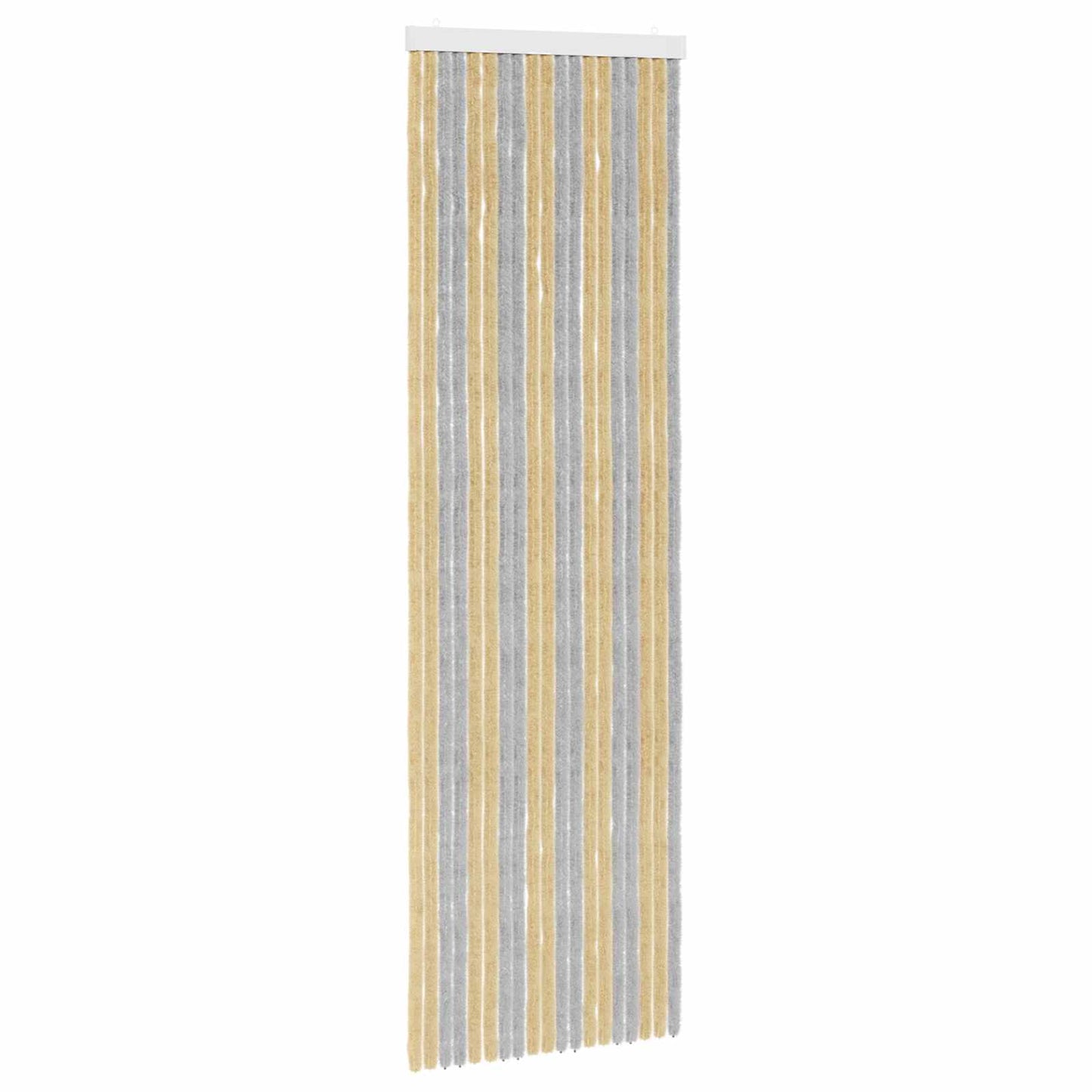Insecten Gordijn Chenille Grijs en Beige 56 x 185 cm 100% PP
