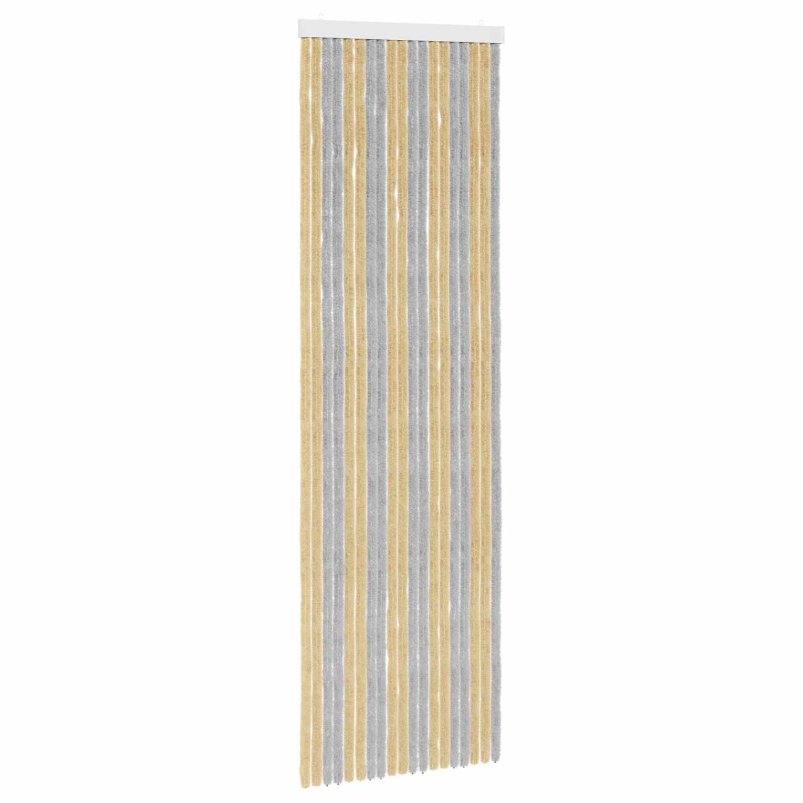 Insecten Gordijn Chenille Grijs en Beige 56 x 185 cm 100% PP