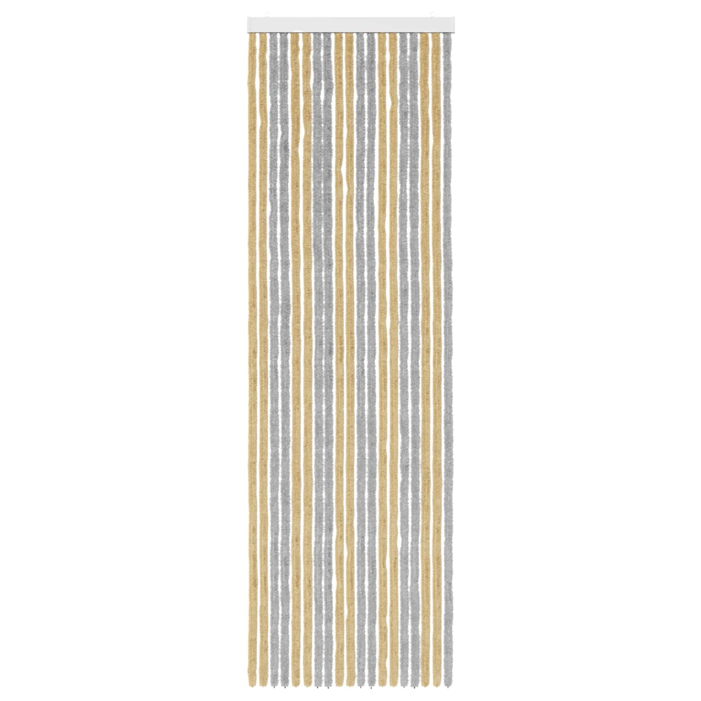 Insecten Gordijn Chenille Grijs en Beige 56 x 185 cm 100% PP