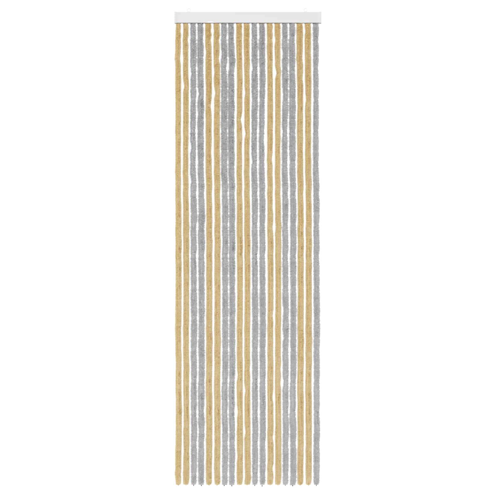 Insecten Gordijn Chenille Grijs en Beige 56 x 185 cm 100% PP