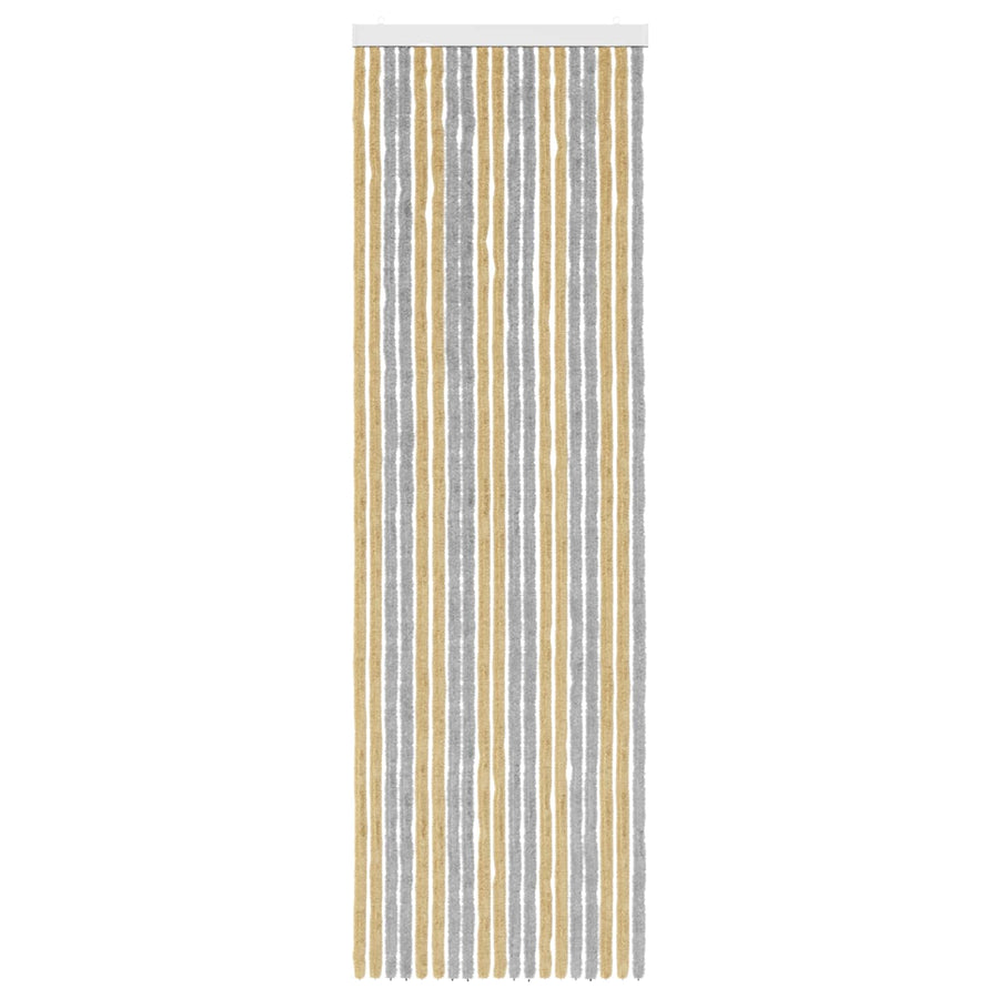 Insecten Gordijn Chenille Grijs en Beige 56 x 185 cm 100% PP