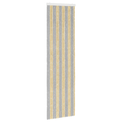 Insecten Gordijn Chenille Grijs en Beige 56 x 200 cm 100% PP