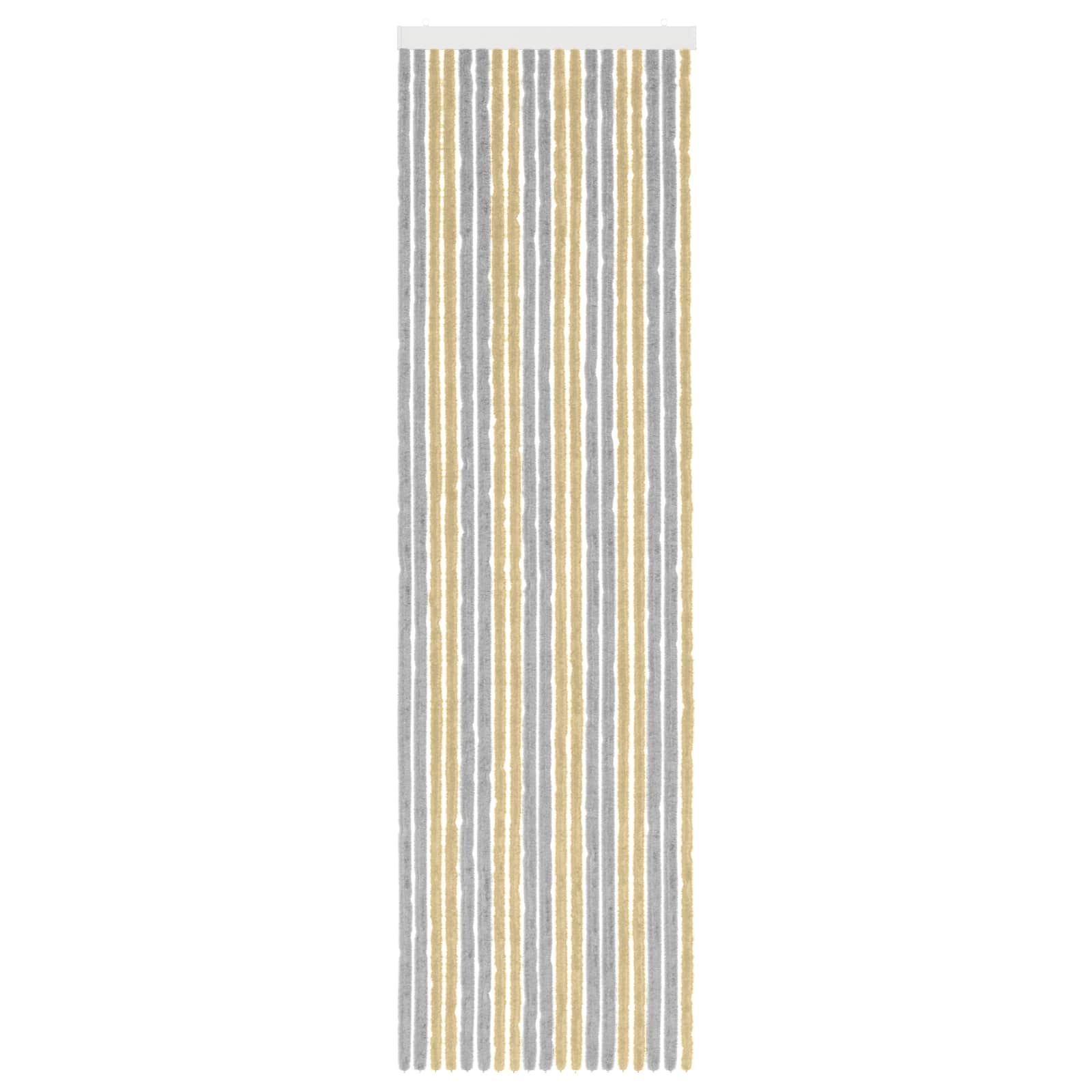 Insecten Gordijn Chenille Grijs en Beige 56 x 200 cm 100% PP