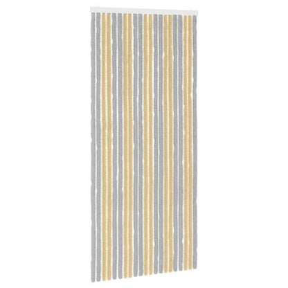 Insecten Gordijn Chenille Grijs en Beige 90 x 200 cm 100% PP
