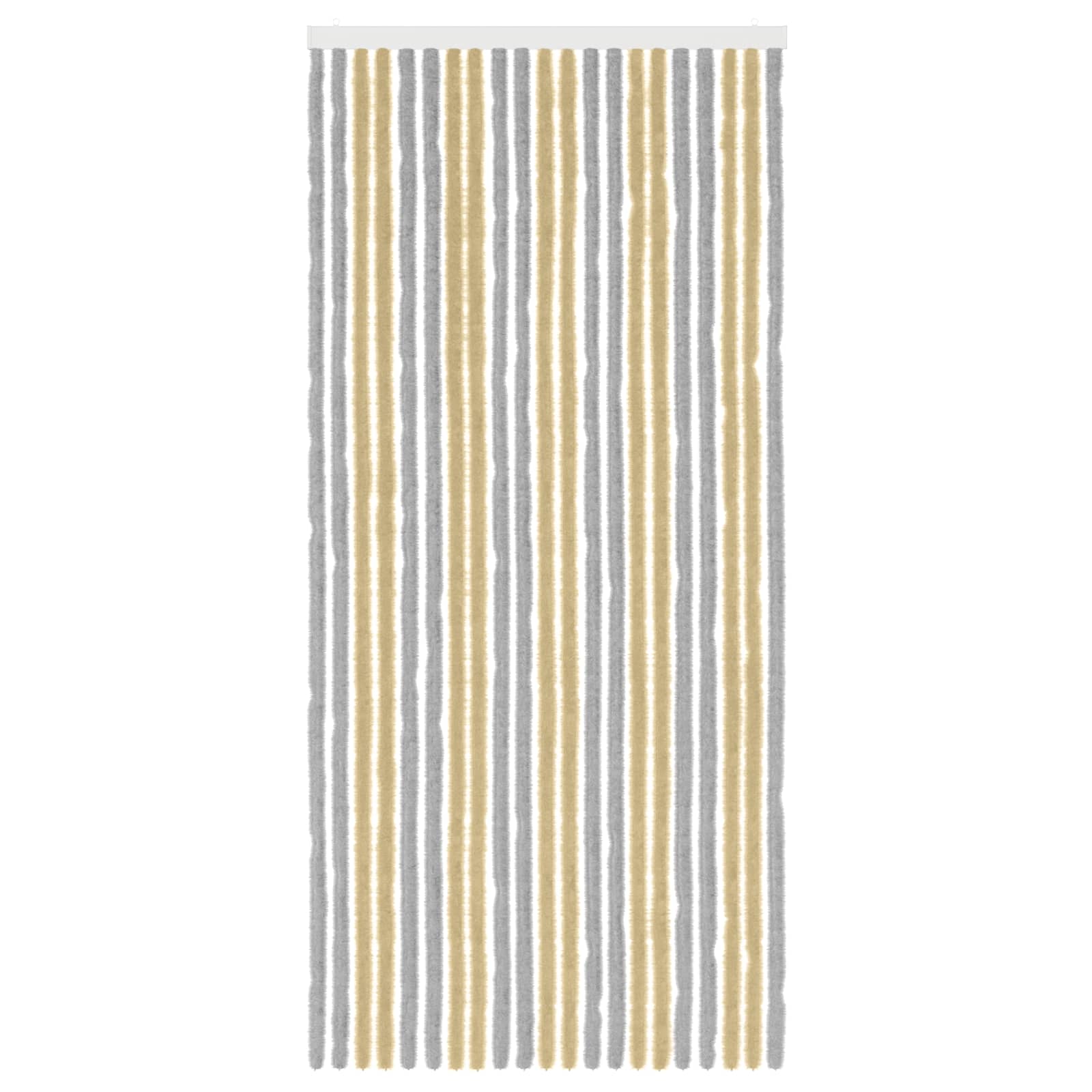 Insecten Gordijn Chenille Grijs en Beige 90 x 200 cm 100% PP