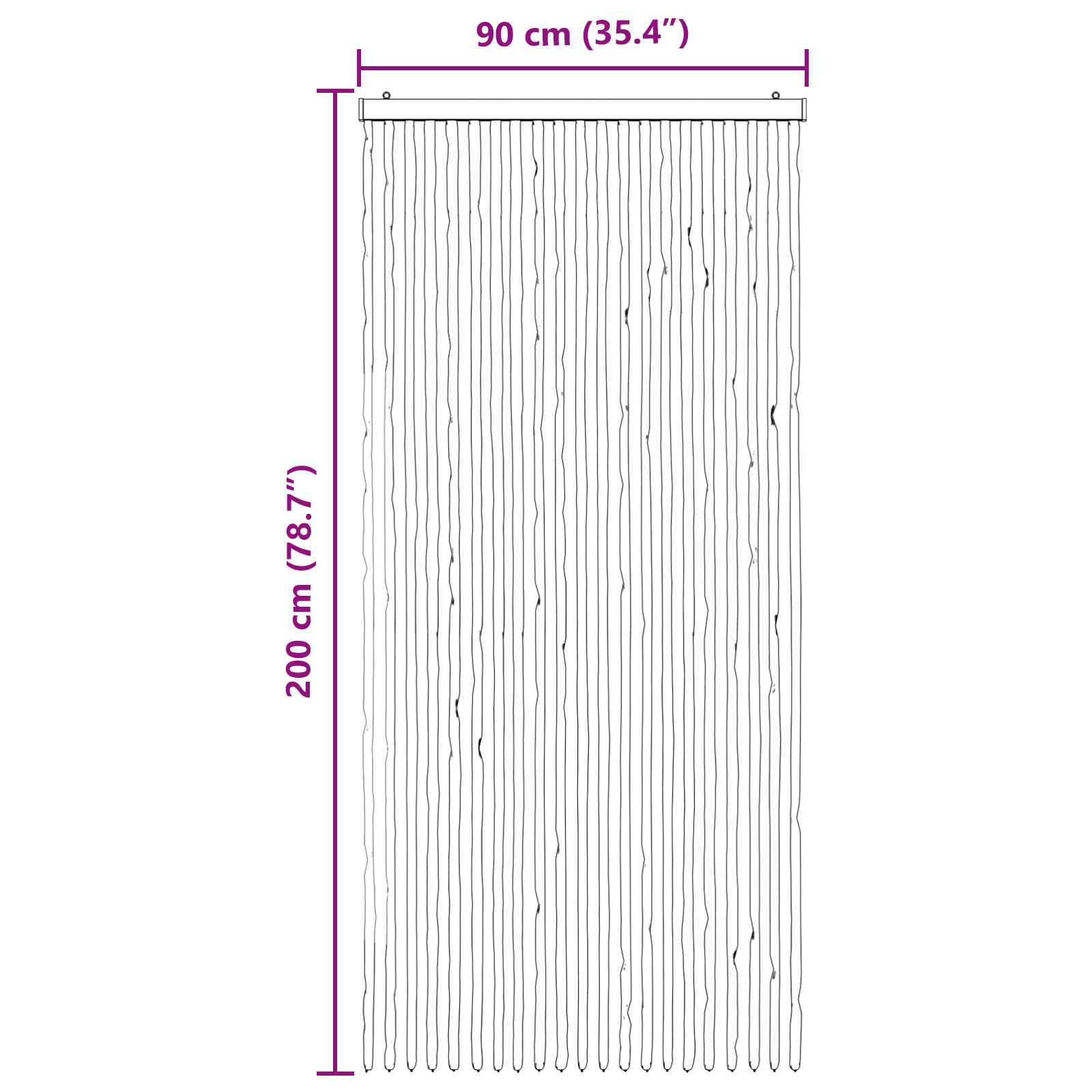 Insecten Gordijn Chenille Grijs en Beige 90 x 200 cm 100% PP