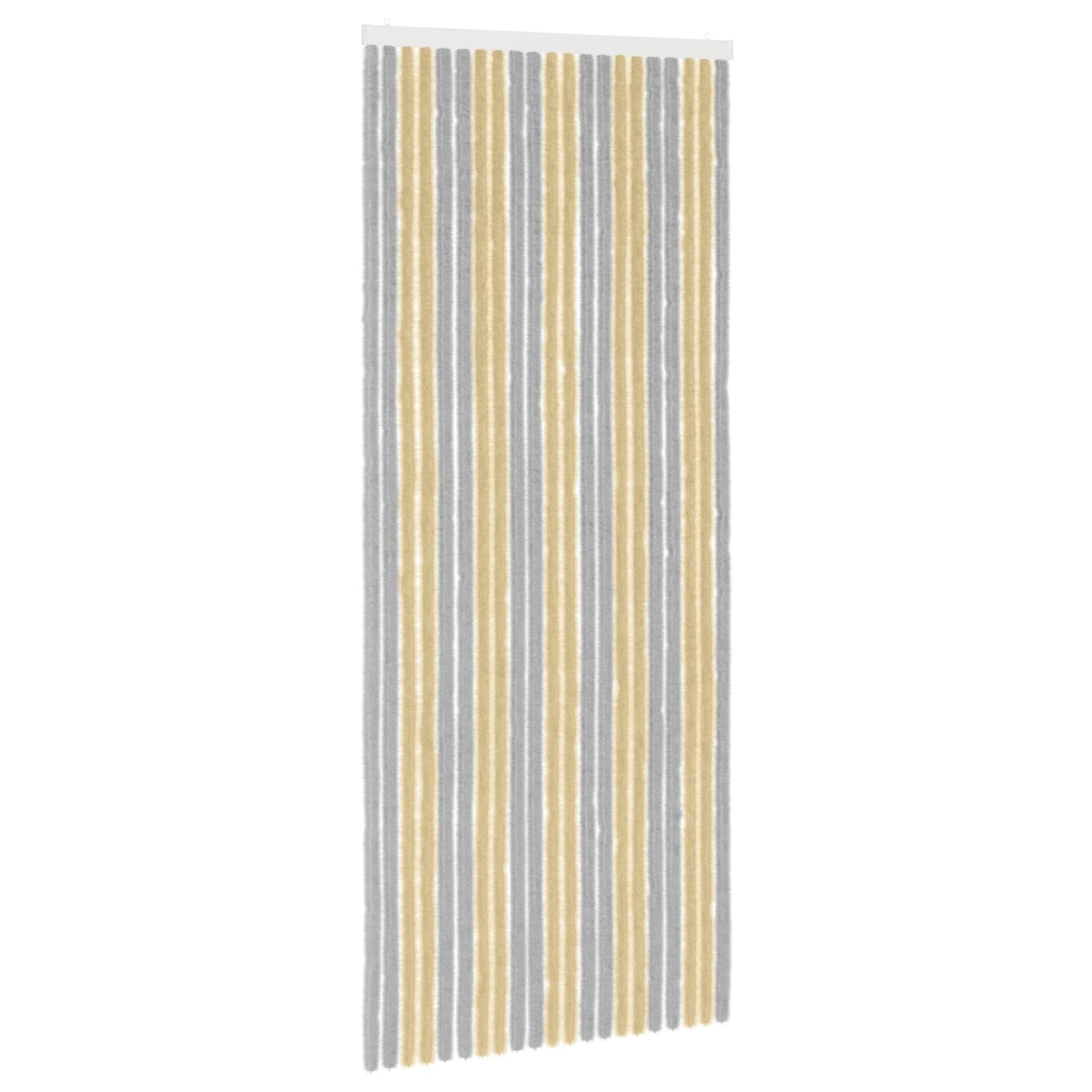 Insecten Gordijn Chenille Grijs en Beige 90 x 220 cm 100% PP