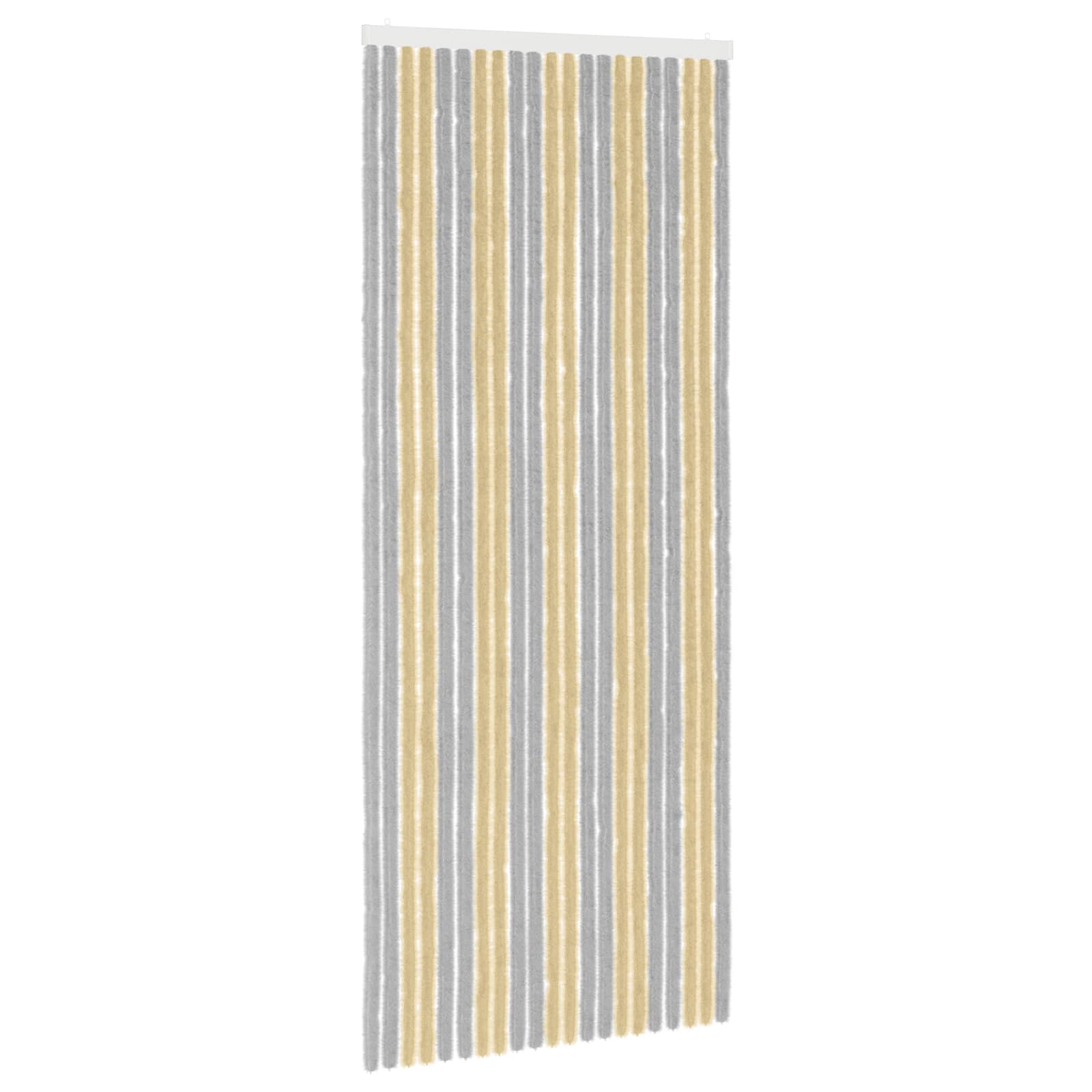 Insecten Gordijn Chenille Grijs en Beige 90 x 220 cm 100% PP