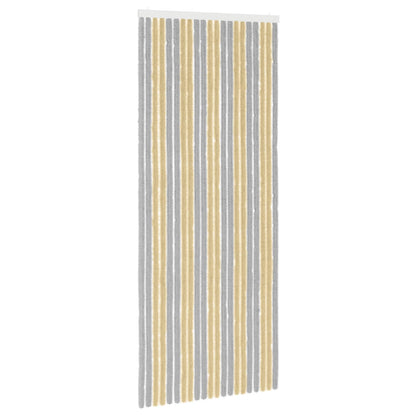 Insecten Gordijn Chenille Grijs en Beige 90 x 220 cm 100% PP
