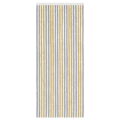 Insecten Gordijn Chenille Grijs en Beige 90 x 220 cm 100% PP