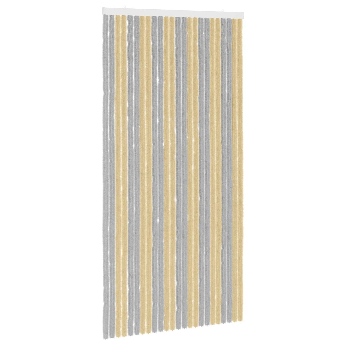 Insecten Gordijn Chenille Grijs en Beige 100 x 200 cm 100% PP