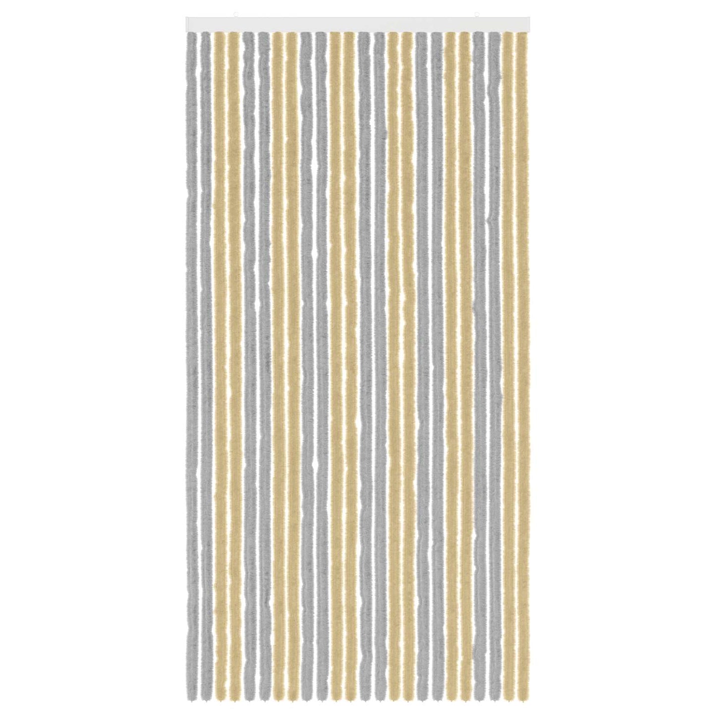 Insecten Gordijn Chenille Grijs en Beige 100 x 200 cm 100% PP