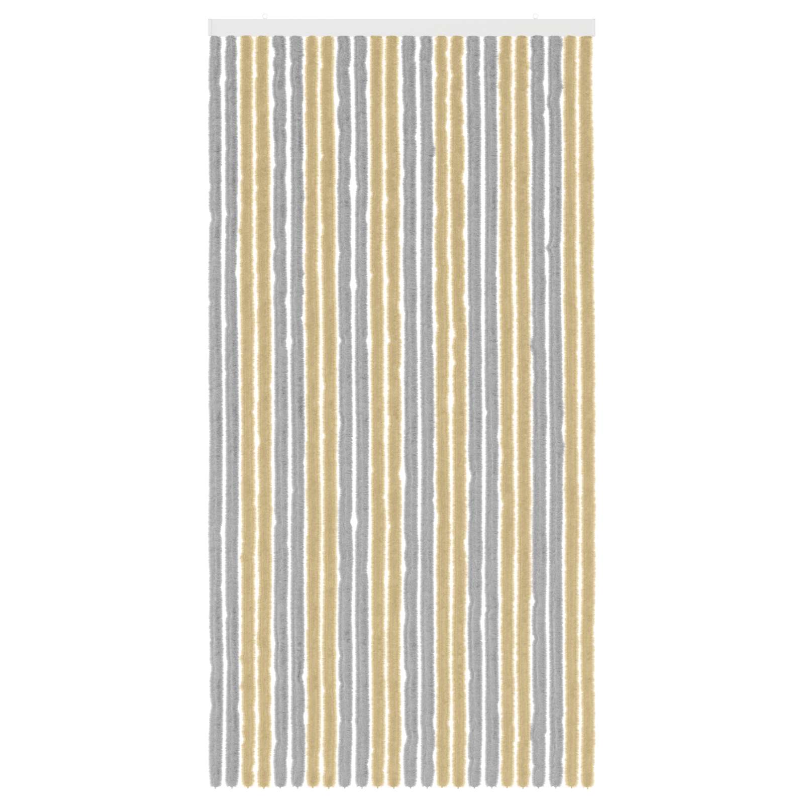 Insecten Gordijn Chenille Grijs en Beige 100 x 200 cm 100% PP