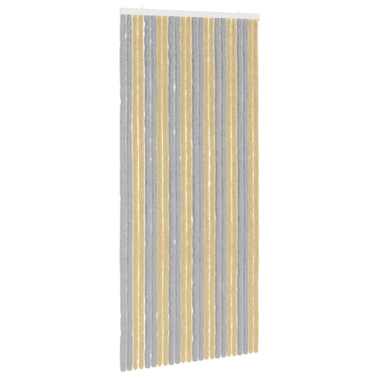 Insecten Gordijn Chenille Grijs en Beige 100 x 220 cm 100% PP