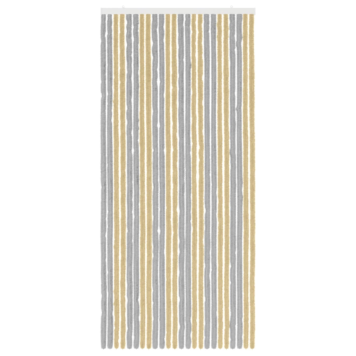 Insecten Gordijn Chenille Grijs en Beige 100 x 220 cm 100% PP
