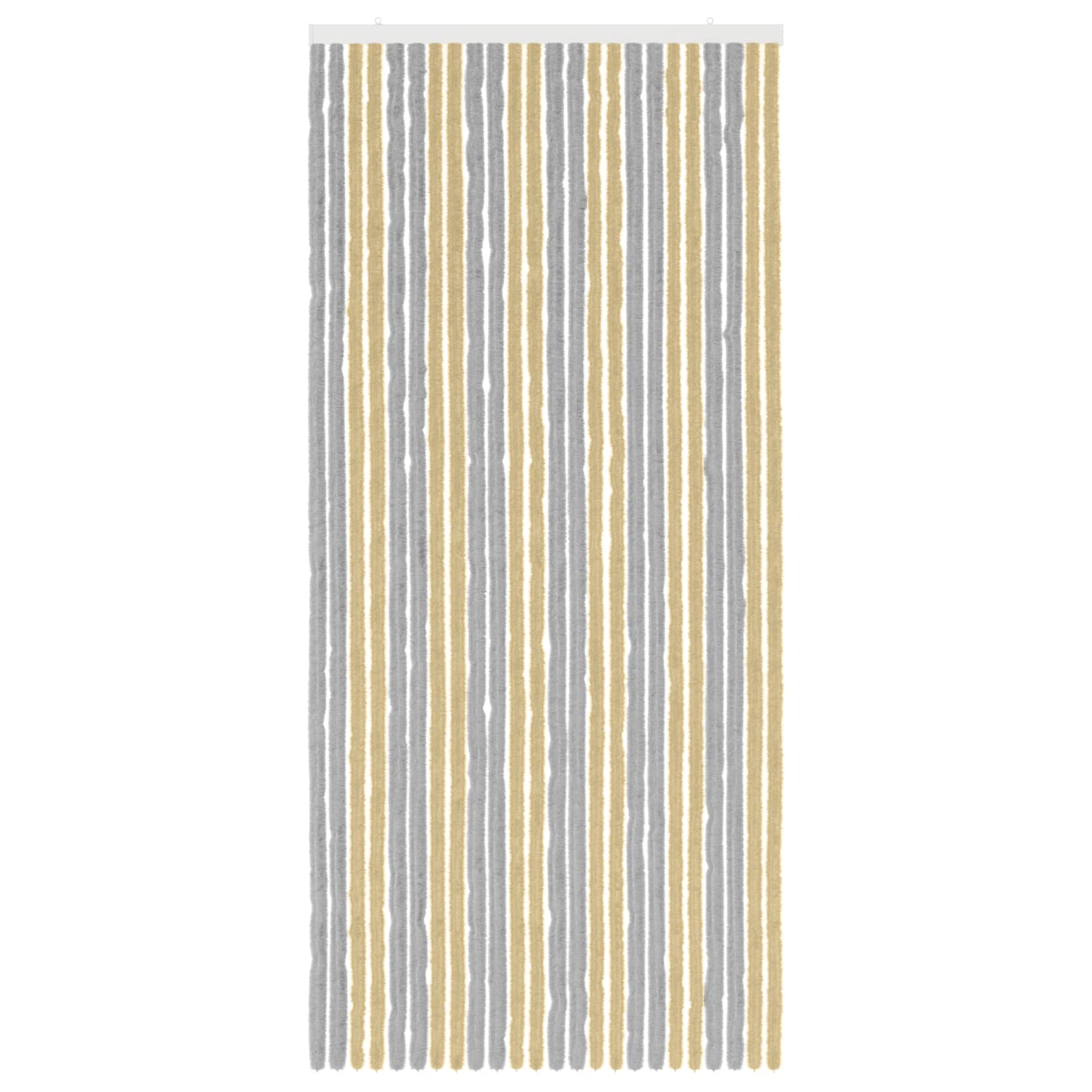 Insecten Gordijn Chenille Grijs en Beige 100 x 220 cm 100% PP