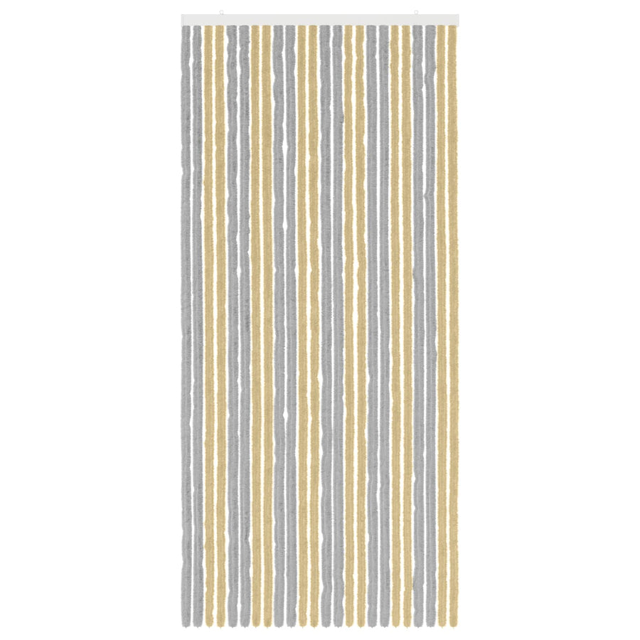 Insecten Gordijn Chenille Grijs en Beige 100 x 220 cm 100% PP