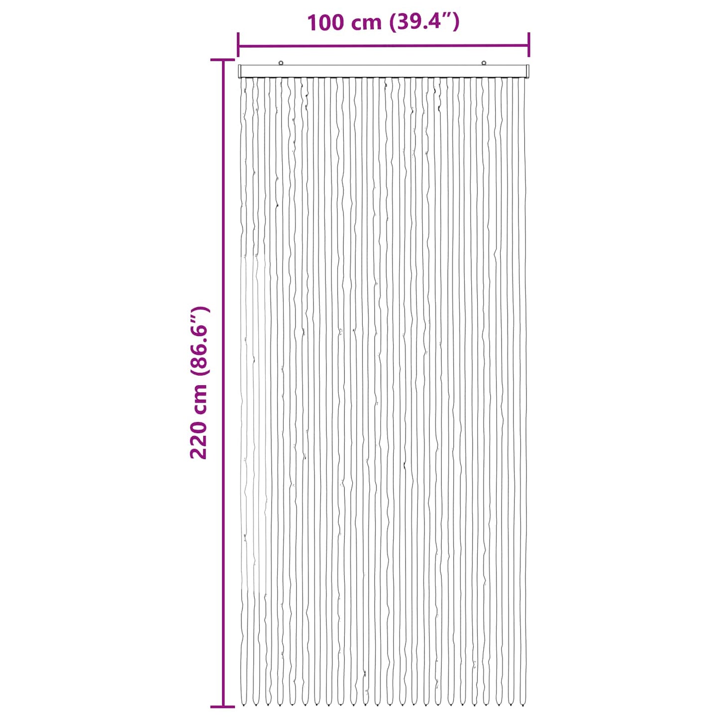 Insecten Gordijn Chenille Grijs en Beige 100 x 220 cm 100% PP