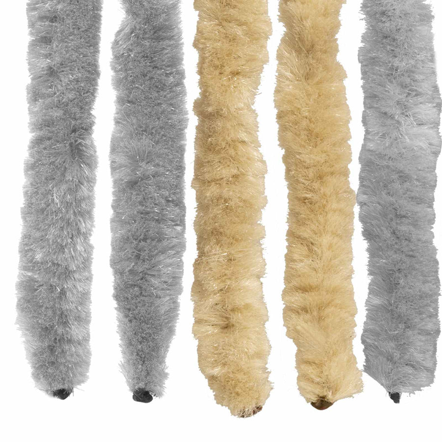 Insecten Gordijn Chenille Grijs en Beige 100 x 230 cm 100% PP