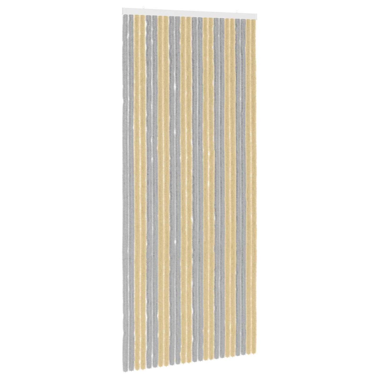 Insecten Gordijn Chenille Grijs en Beige 100 x 230 cm 100% PP