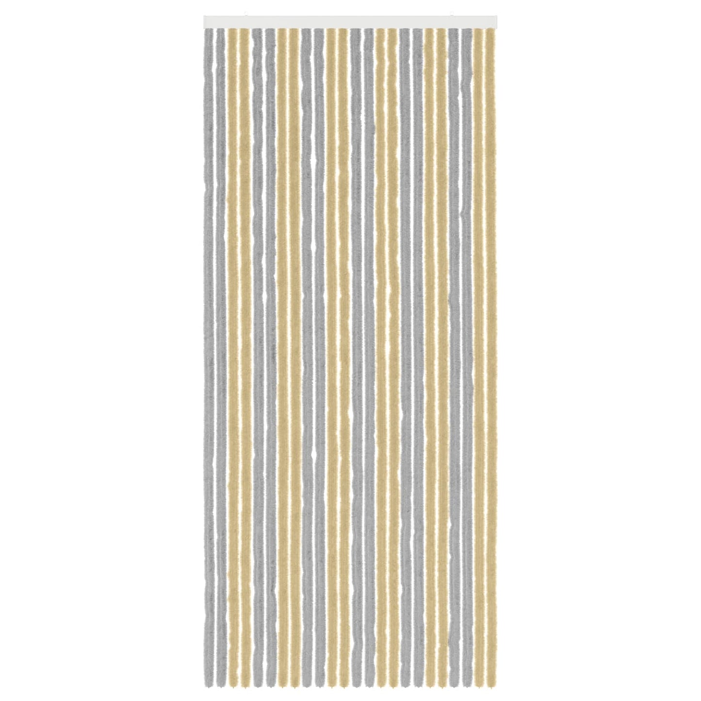 Insecten Gordijn Chenille Grijs en Beige 100 x 230 cm 100% PP