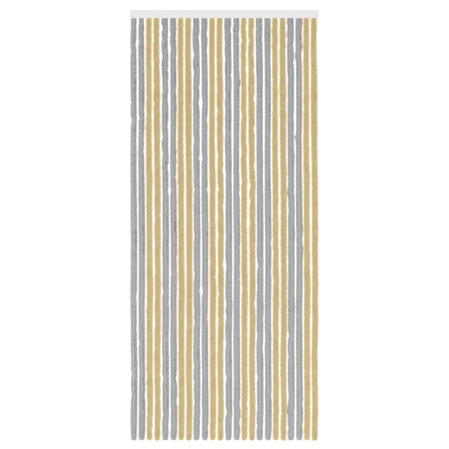 Insecten Gordijn Chenille Grijs en Beige 100 x 230 cm 100% PP