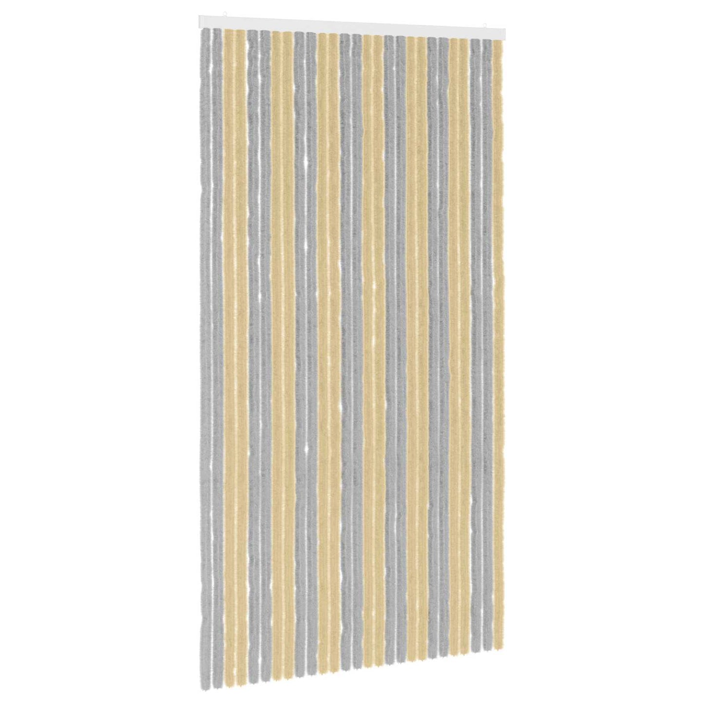 Insecten Gordijn Chenille Grijs en Beige 118 x 220 cm 100% PP