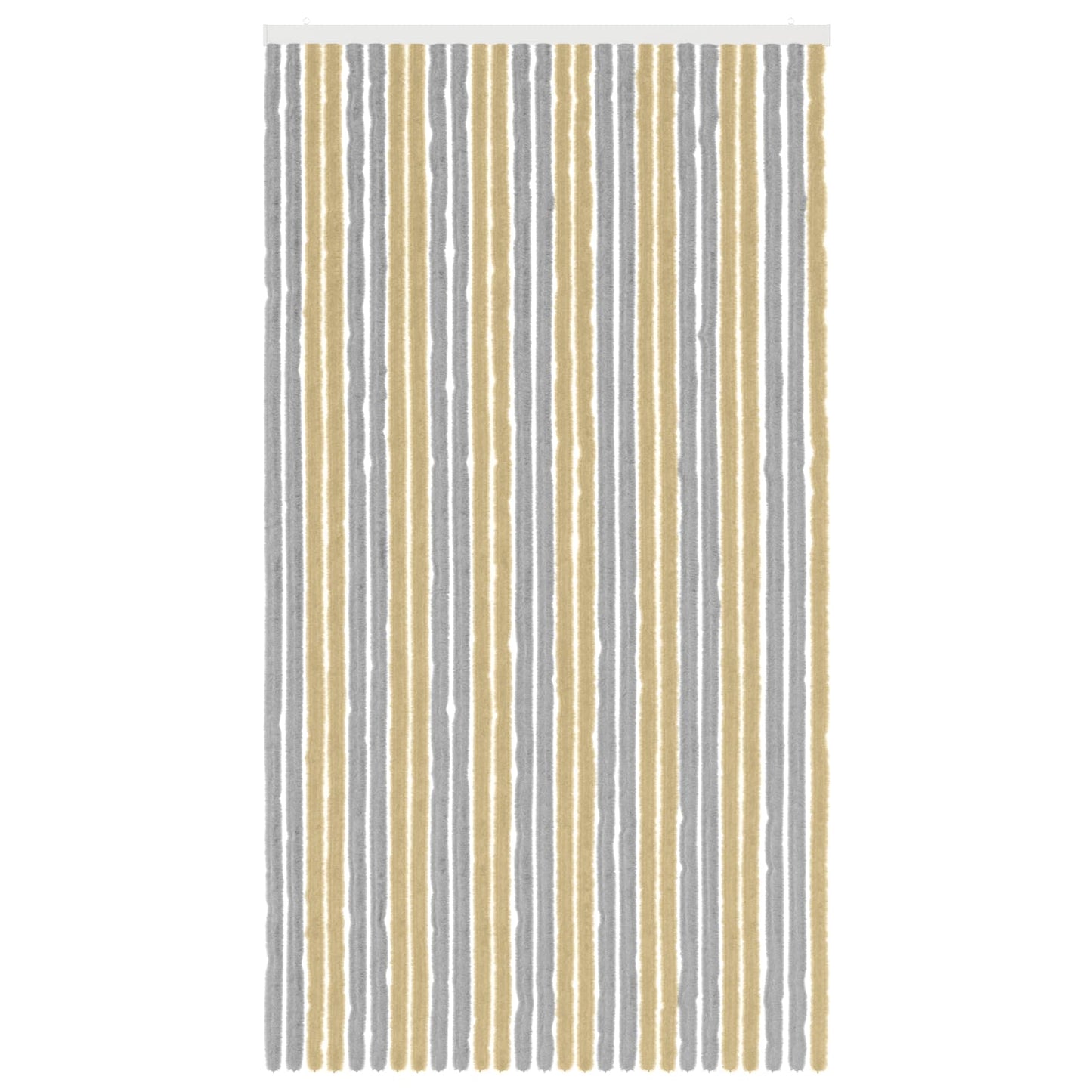 Insecten Gordijn Chenille Grijs en Beige 118 x 220 cm 100% PP