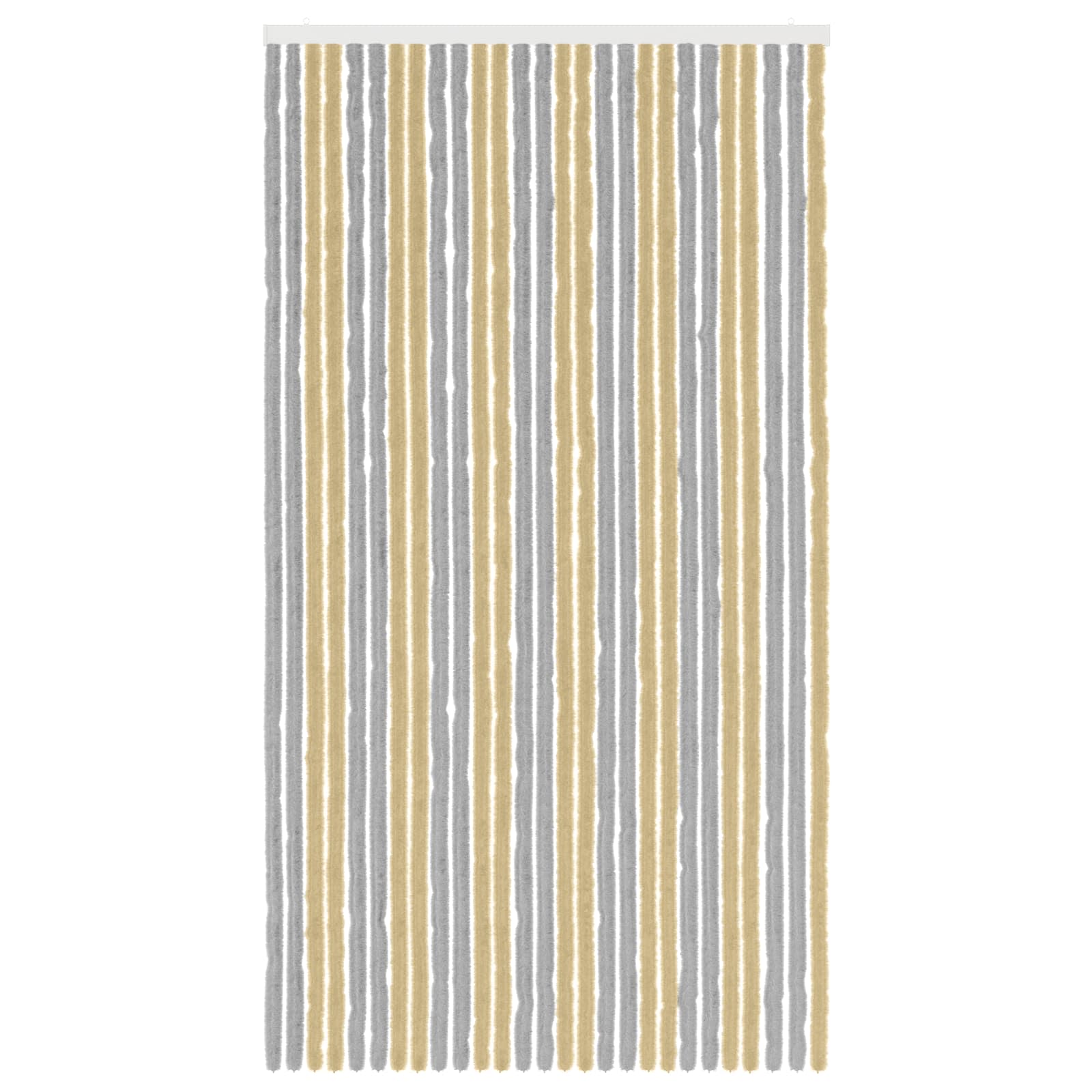 Insecten Gordijn Chenille Grijs en Beige 118 x 220 cm 100% PP