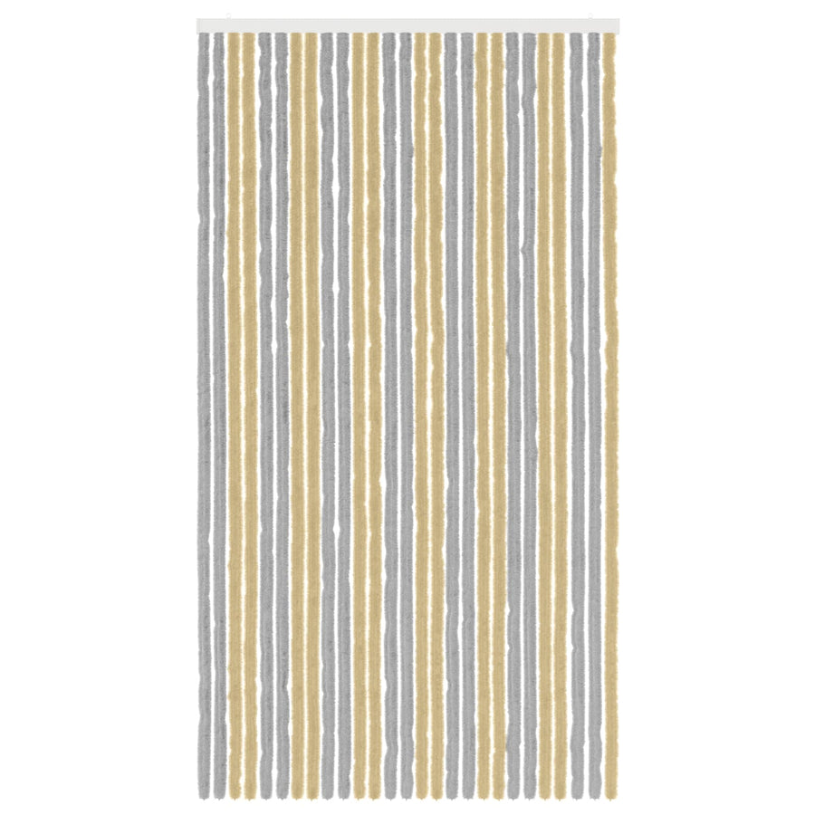 Insecten Gordijn Chenille Grijs en Beige 118 x 220 cm 100% PP