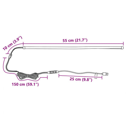 LED-strip 55 cm Meerkleurig PVC