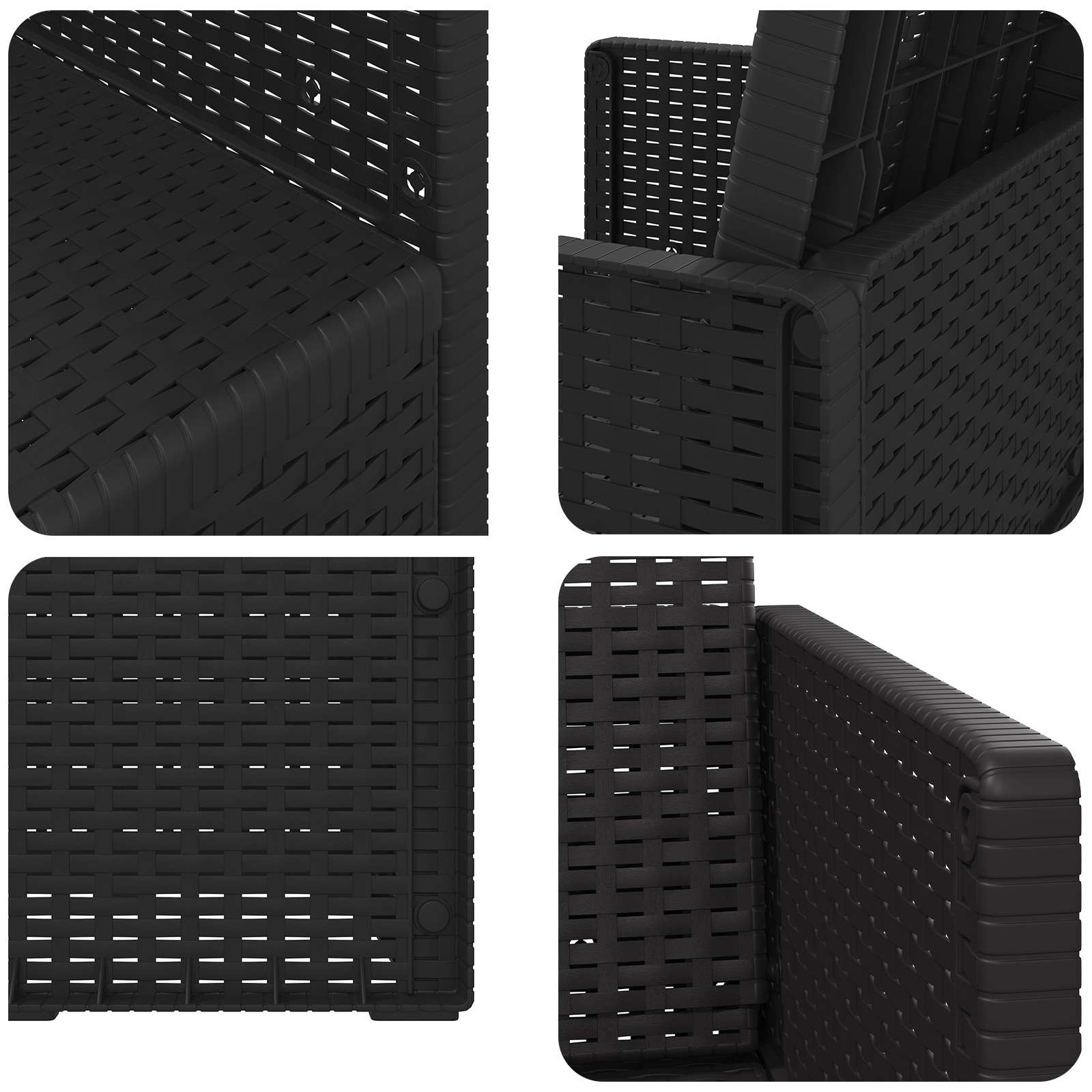 Tuin Eetstoelen 2 pcs Antraciet 53 x 47 x 88,5 cm PP