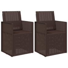 Tuin Eetstoelen 2 pcs Bruin PP