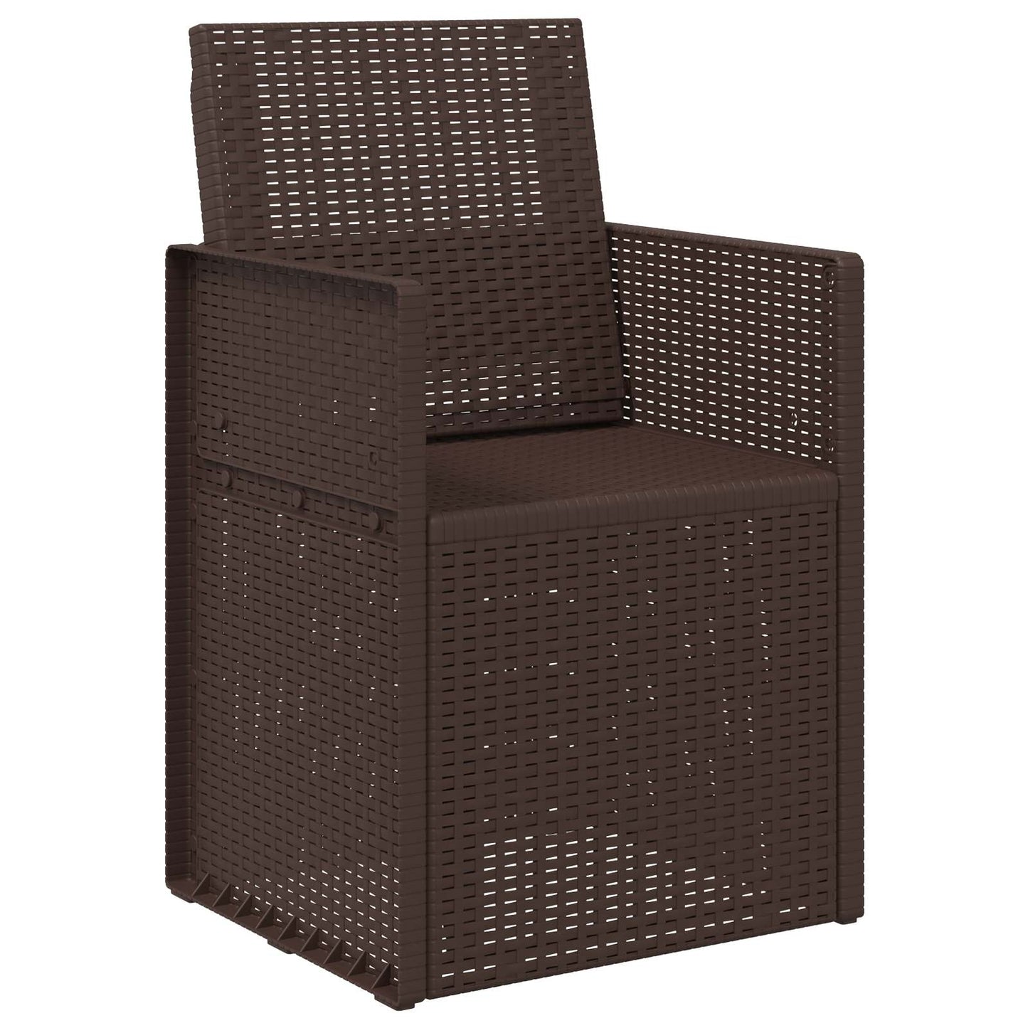 Tuin Eetstoelen 2 pcs Bruin PP
