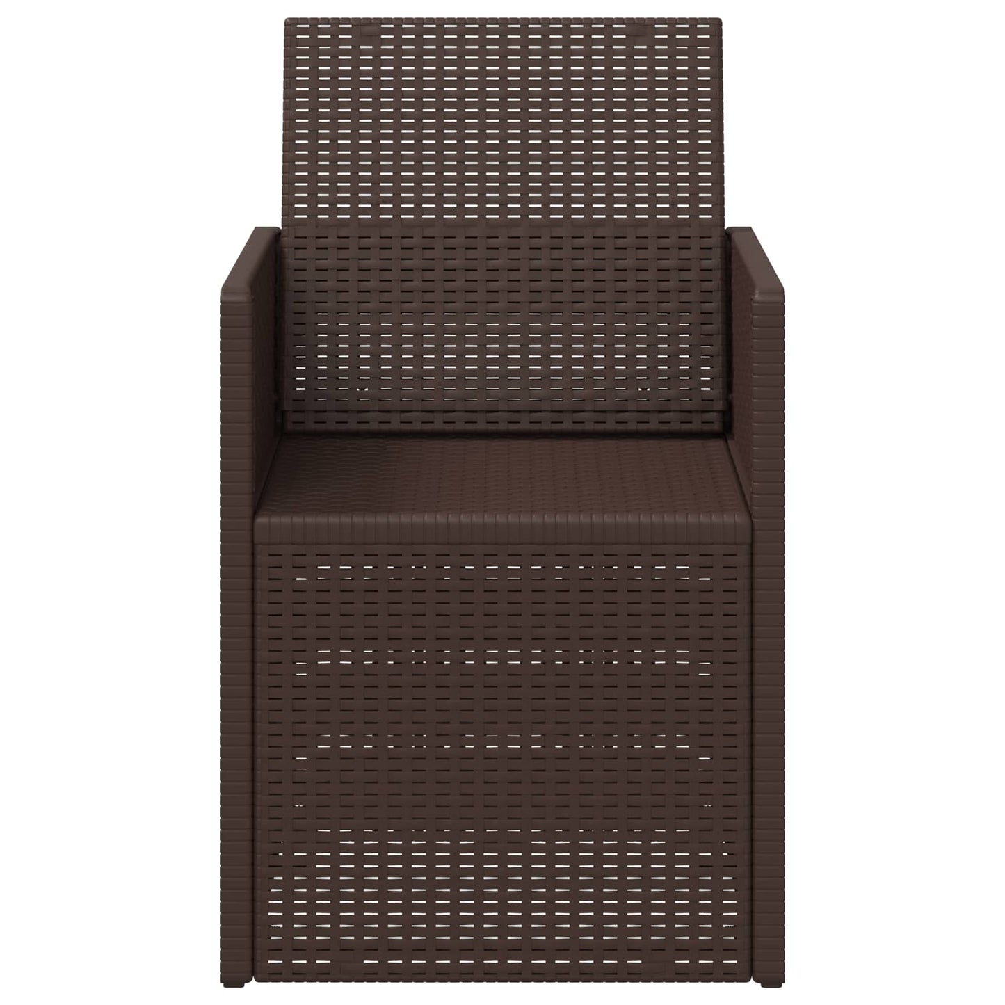 Tuin Eetstoelen 2 pcs Bruin PP