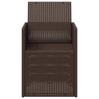 Tuin Eetstoelen 2 pcs Bruin PP